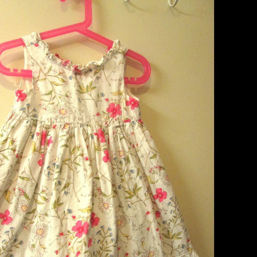 SAVANNAH SUMMER DRESS. 2T. FLORAL COTTON LINED